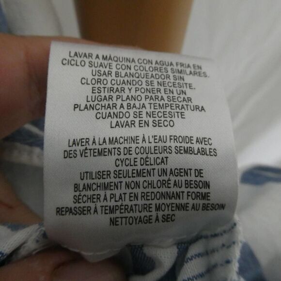 London Times Striped Sleeveless Drop Waist Ruffle Bottom Mini Knee Length Dress - Picture 9 of 11